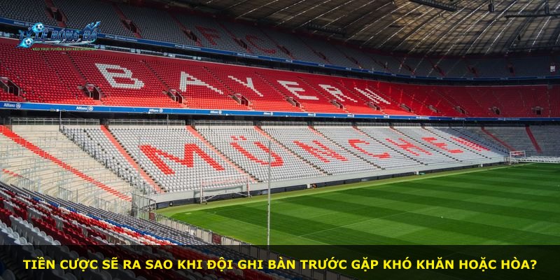 Tiền cược sẽ ra sao khi đội ghi bàn trước gặp khó khăn hoặc hòa?